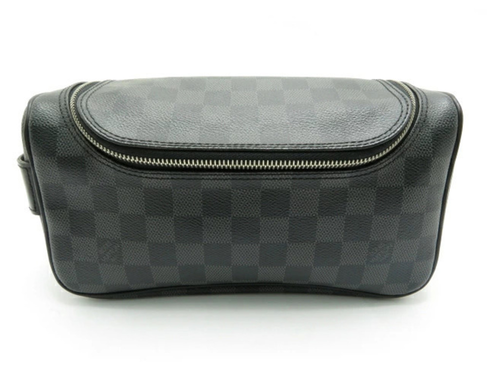 LOUIS VUITTON Shoulder Bag Toiletry Pouch Clutch Damier Graphite Black